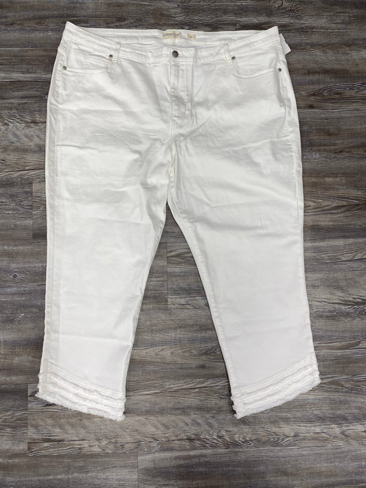 White Jeans Cropped Coldwater Creek, Size 24