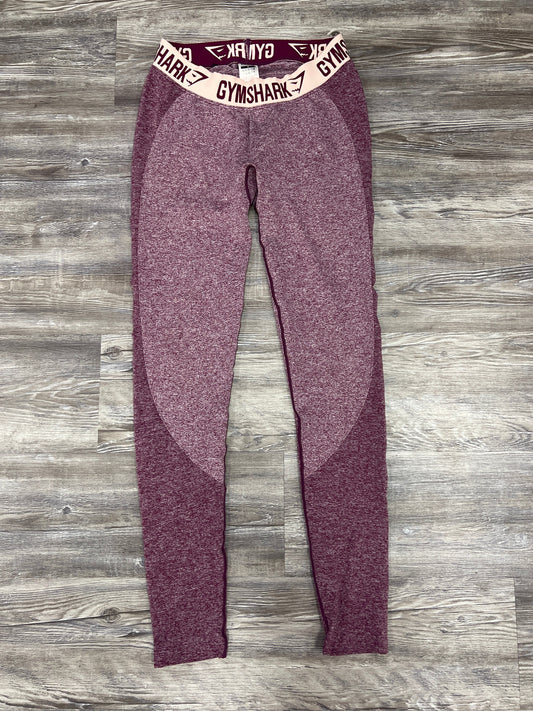 Purple Athletic Leggings Gym Shark, Size M