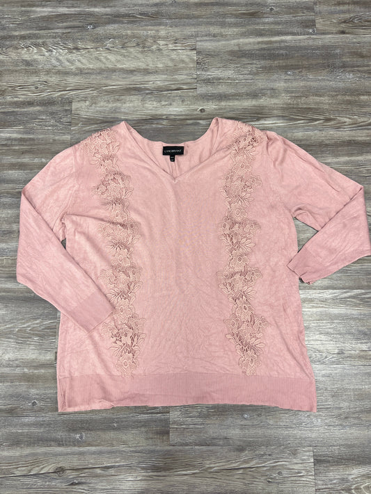 Sweater By Lane Bryant In Pink, Size: 1x