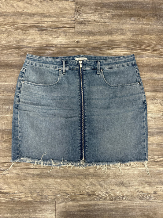 Skirt Mini & Short By Good American In Blue Denim, Size: 16