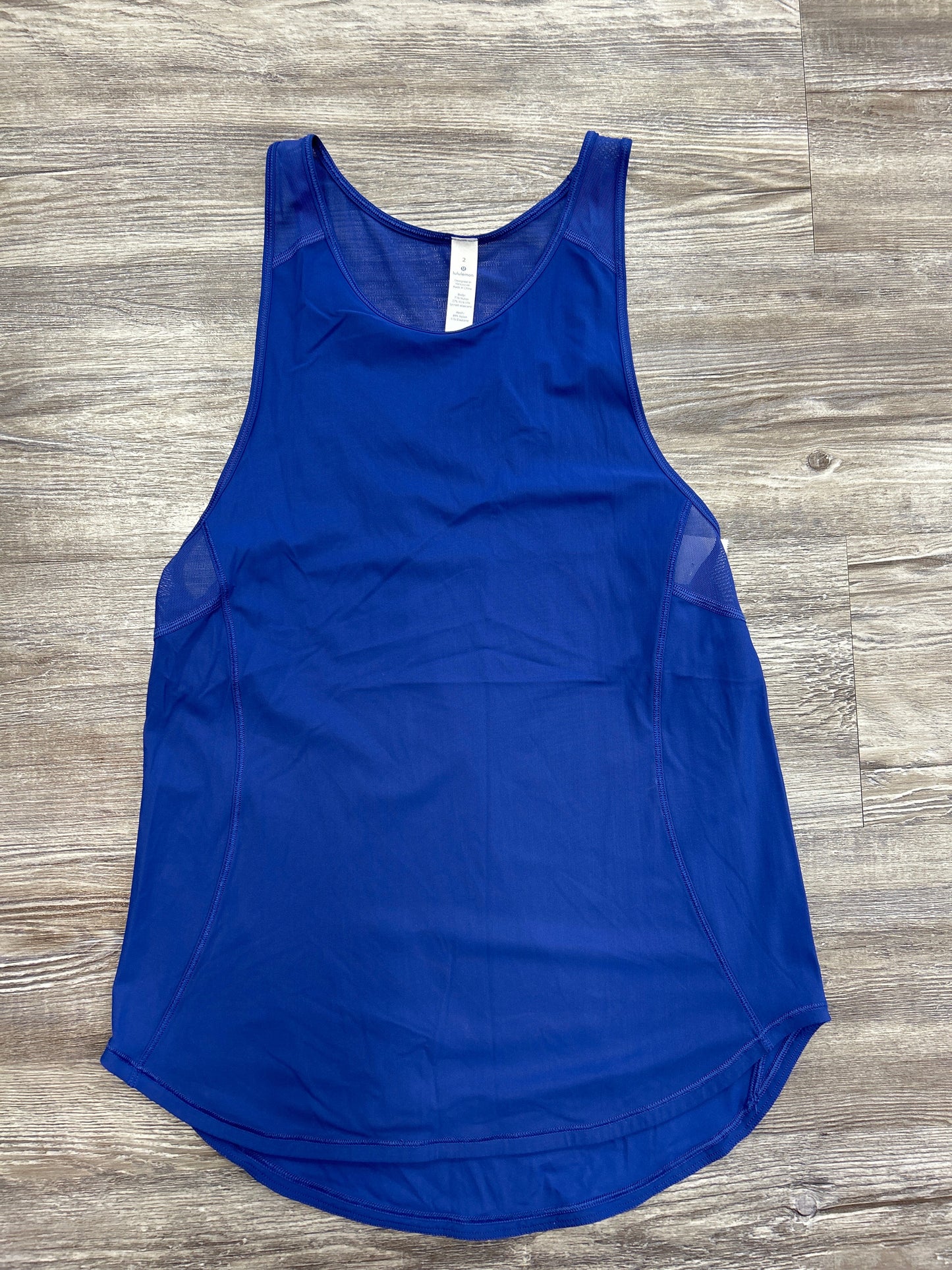 Athletic Tank Top By Lululemon In Blue, Size: Xs