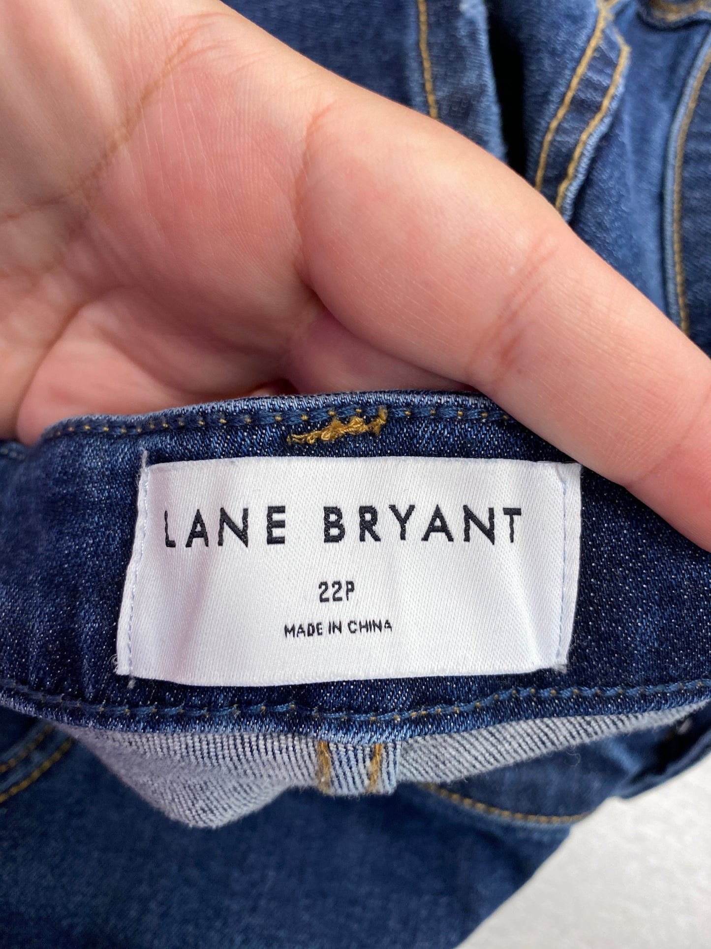 Blue Denim Jeans Boot Cut Lane Bryant, Size 22 PETITE