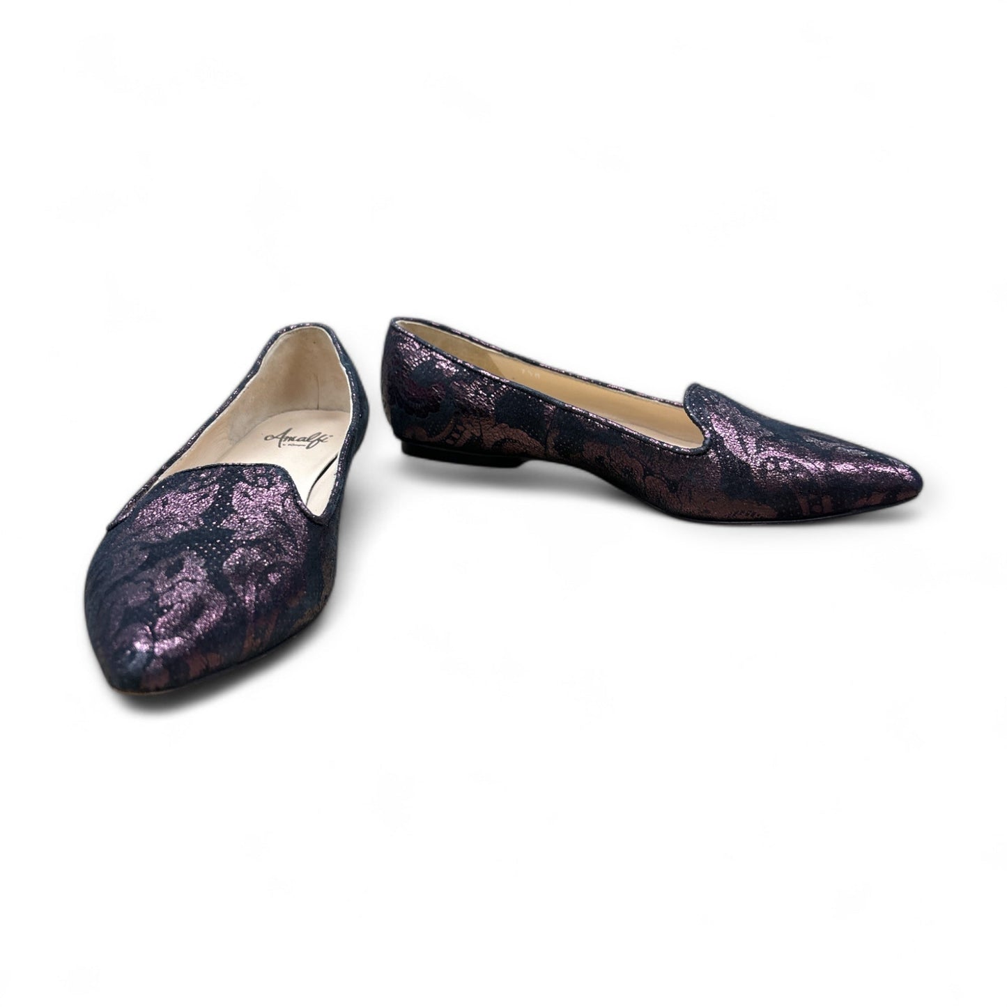 Shoes Flats By Clothes Mentor In Black & Purple, Size: 7.5