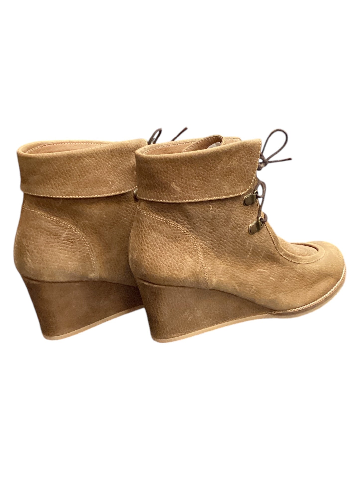 Boots Ankle Heels By Clothes Mentor In Tan, Size: 9