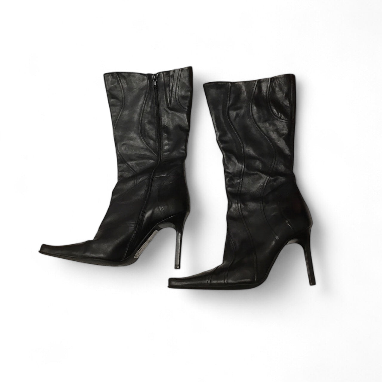 Boots Mid-calf Heels By Aldo In Black, Size: 6.5