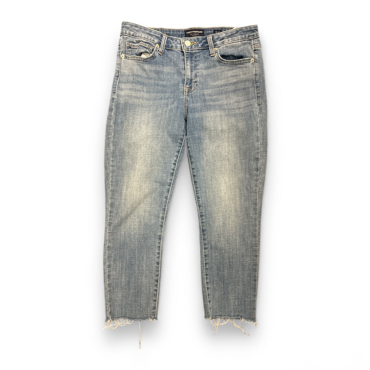 Jeans Straight By Lucky Brand In Blue Denim, Size: 10