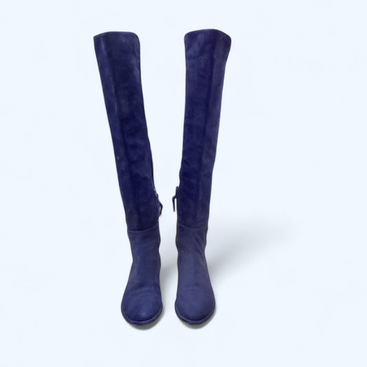 Boots Mid-calf Flats By Stuart Weitzman In Navy, Size: 5.5