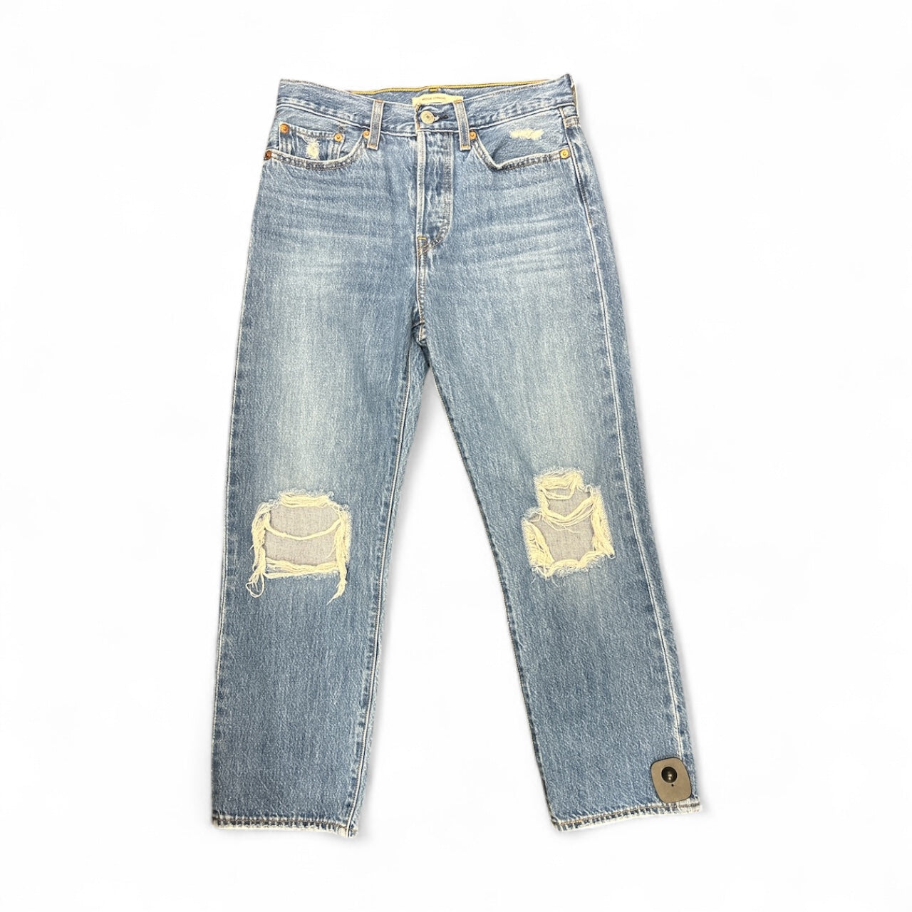 Jeans Straight By Levis In Blue Denim, Size: 4