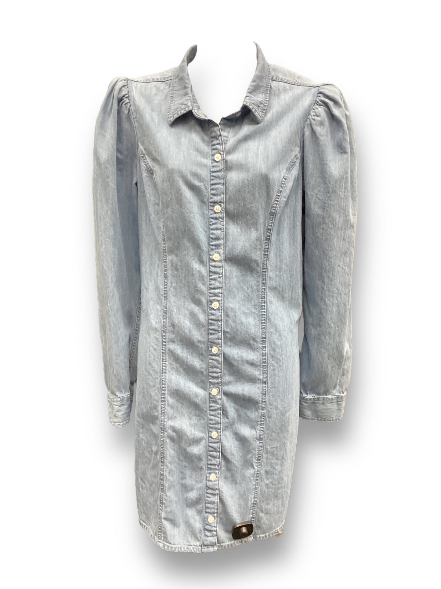 Top Long Sleeve By Express In Blue Denim, Size: L