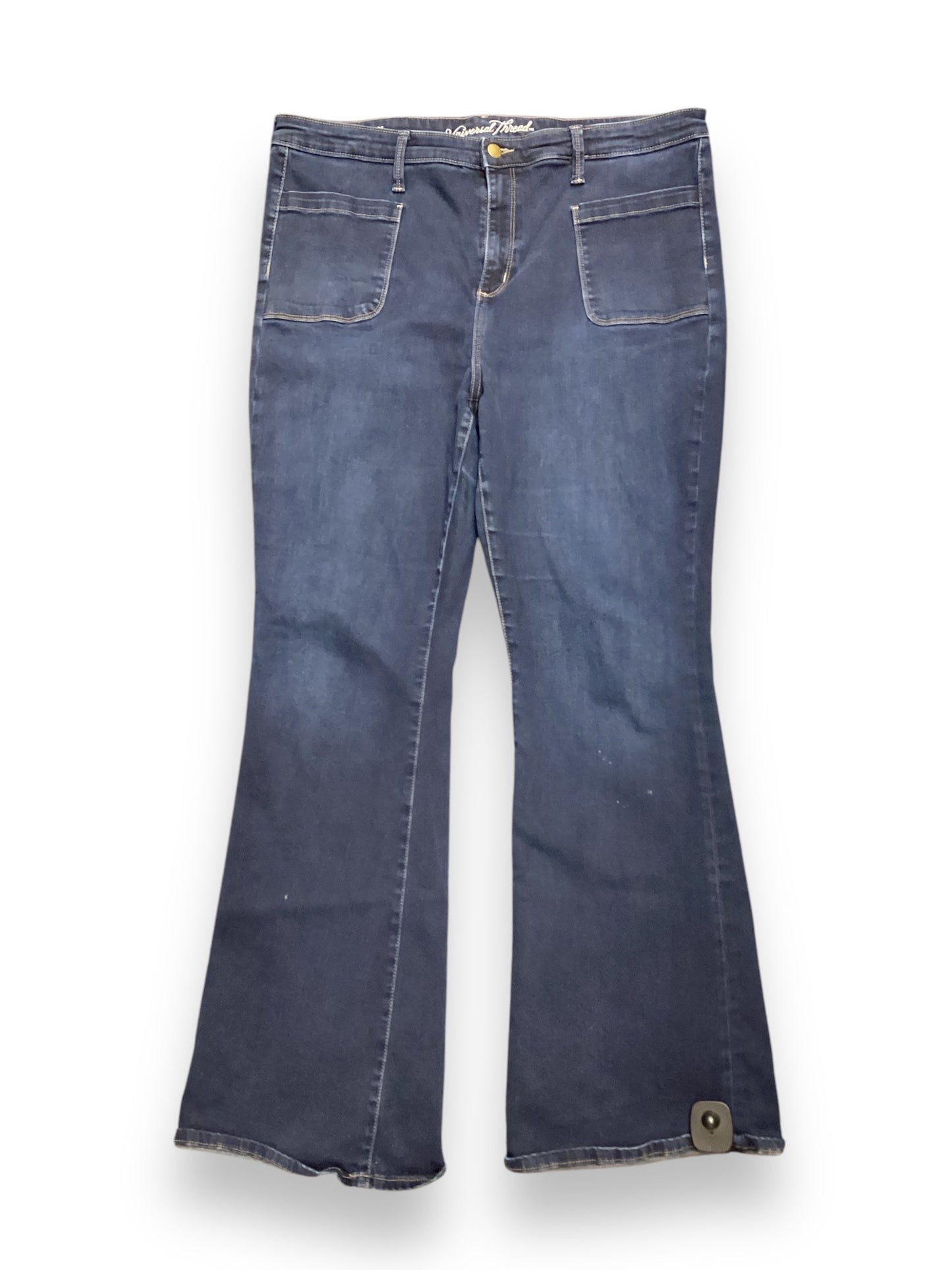 Jeans Flared By Universal Thread In Blue Denim, Size: 18