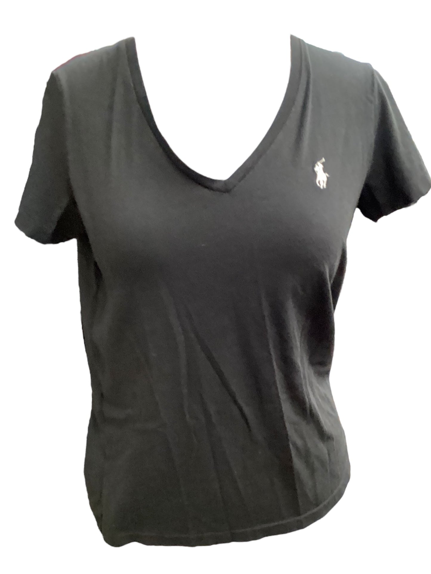 Black Top Short Sleeve Ralph Lauren, Size M