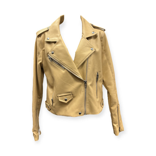 Jacket Moto Leather By Blanknyc In Beige, Size: L