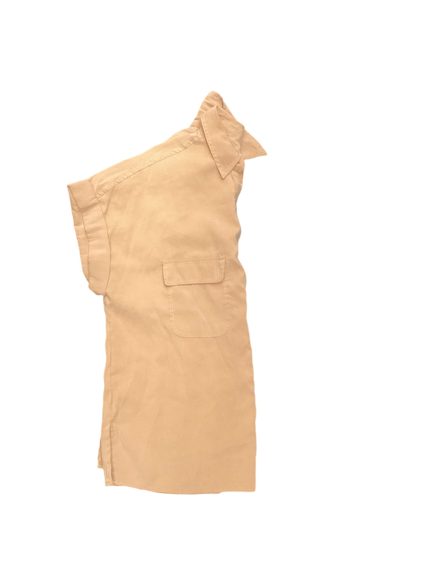 Top Short Sleeve By Max Studio In Tan, Size: L