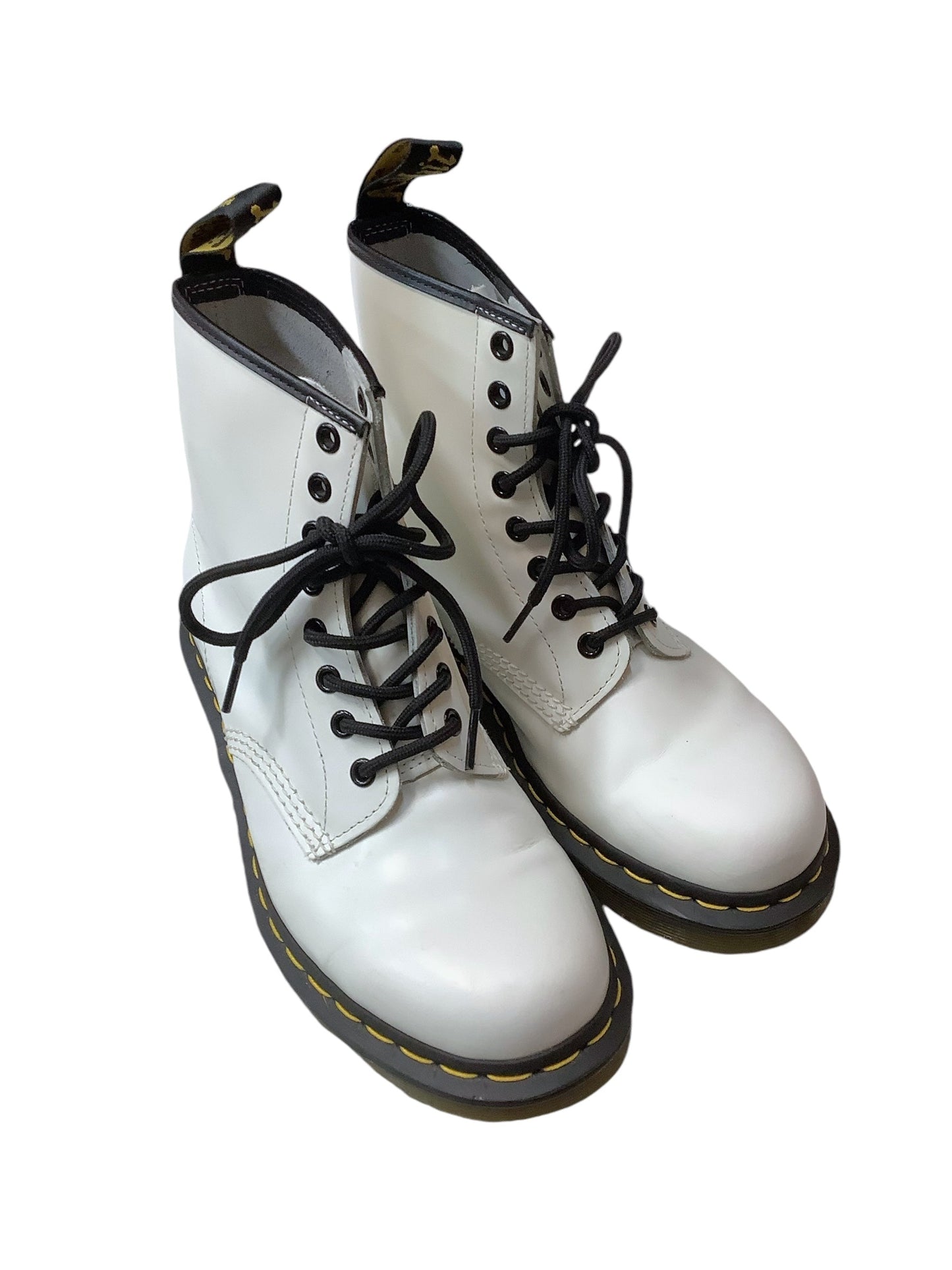 Boots Mid-calf Flats By Dr Martens In White, Size: 8