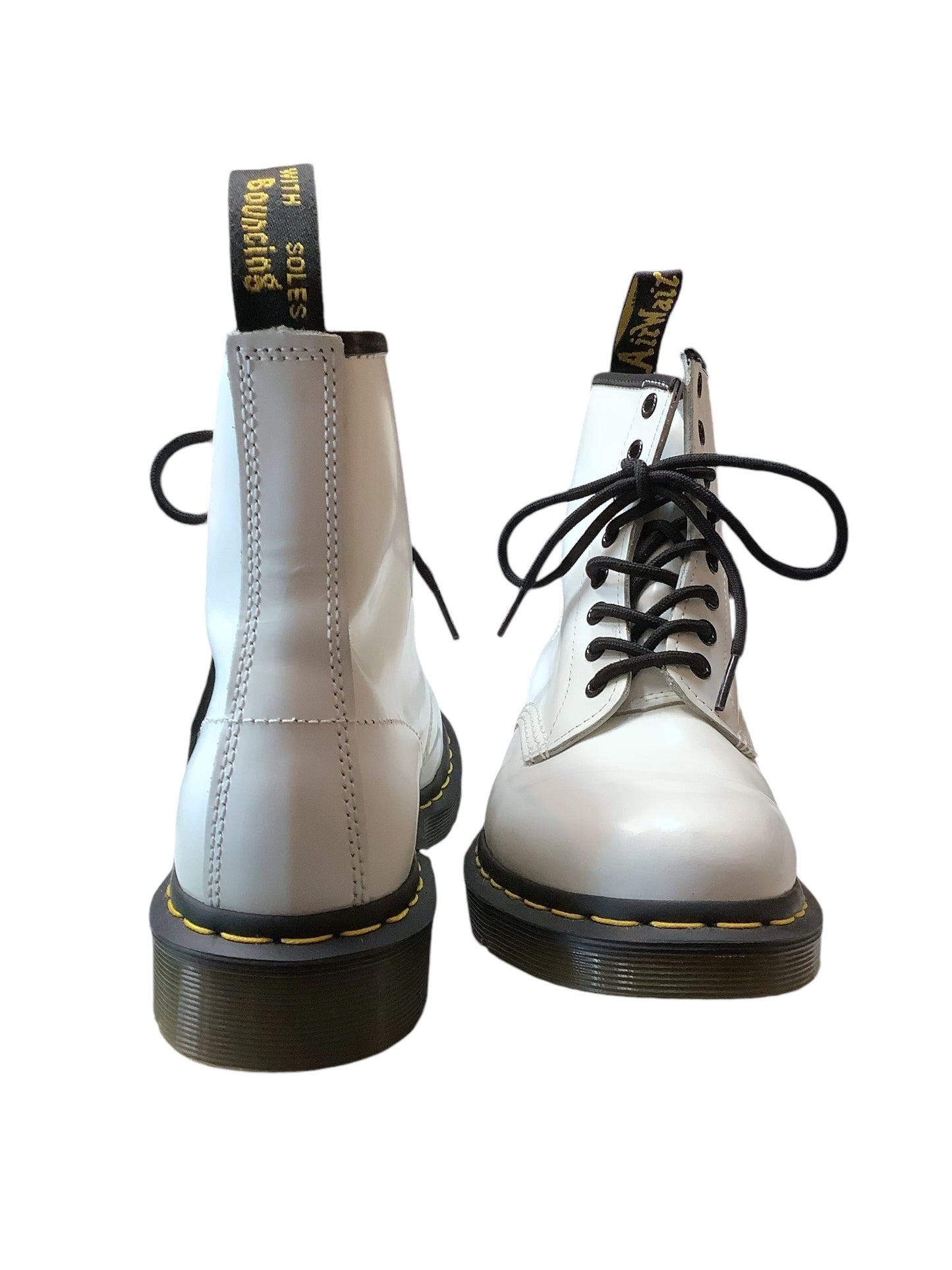 Boots Mid-calf Flats By Dr Martens In White, Size: 8