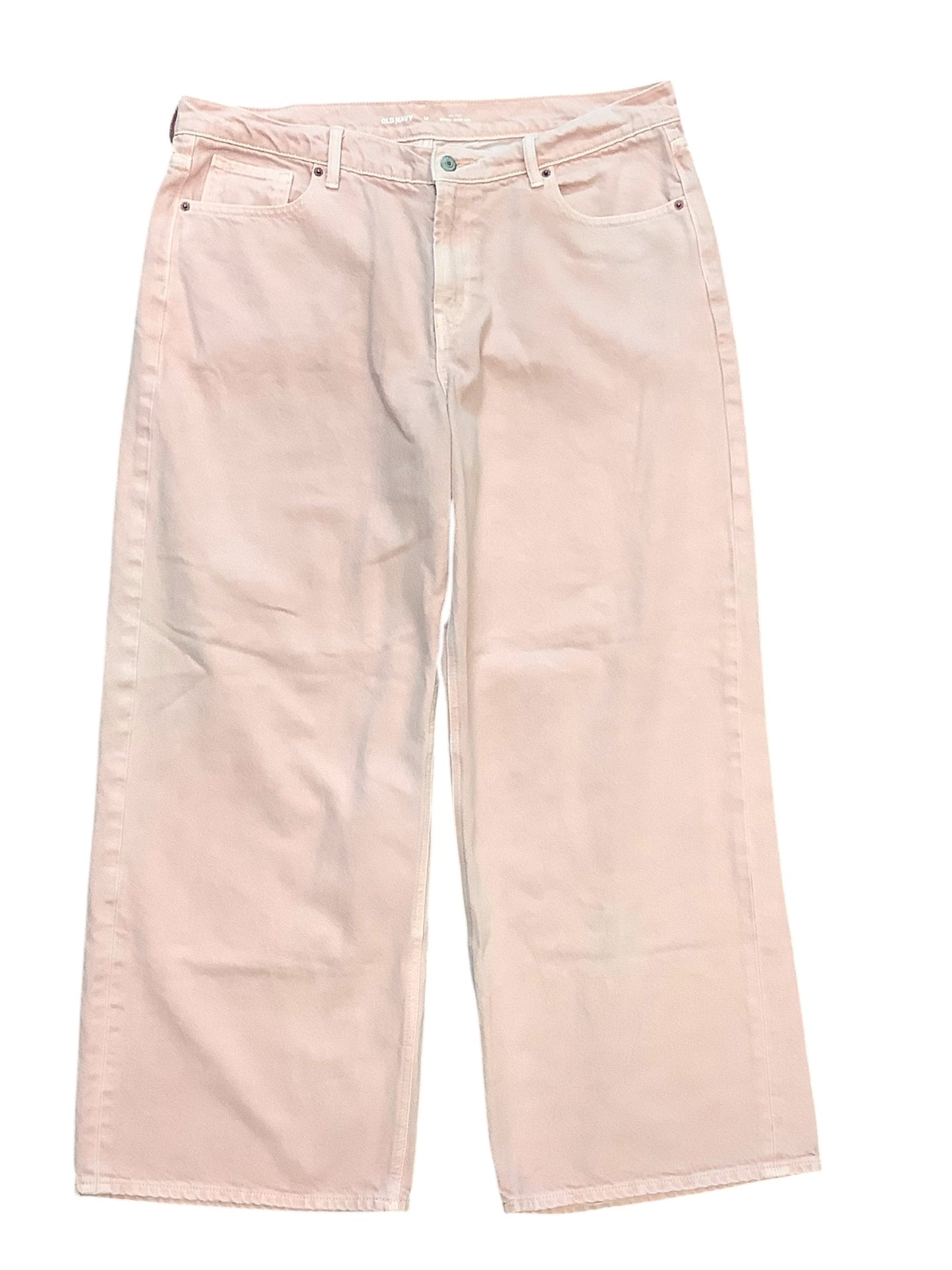 Jeans Wide Leg By Old Navy In Peach, Size: 16