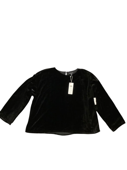 Blouse Long Sleeve By Eileen Fisher In Black, Size: L