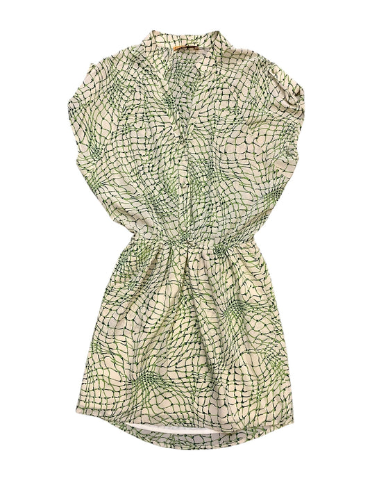 Dress Designer By Alice + Olivia In Green & White, Size: S