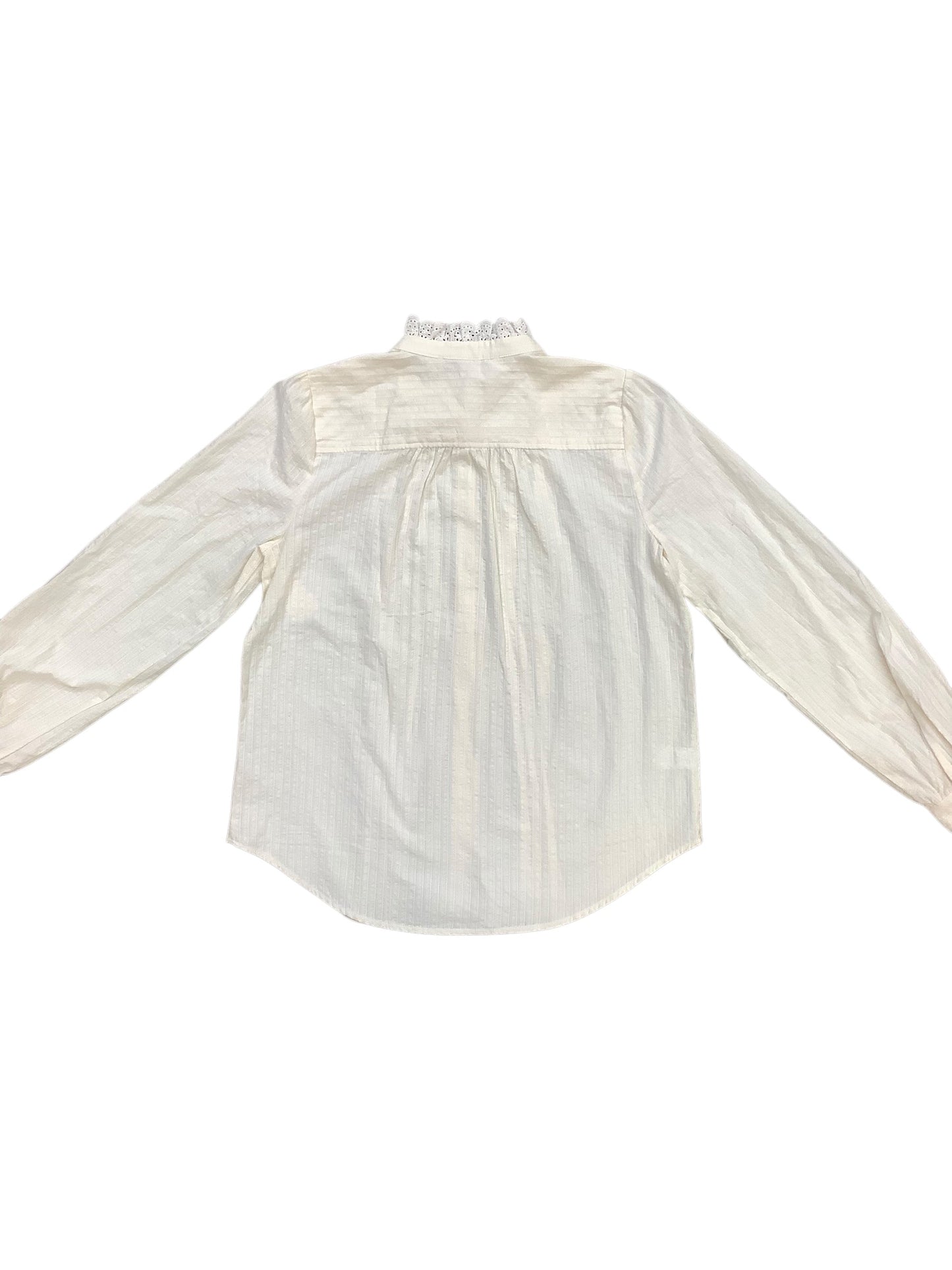 Blouse Long Sleeve By Loft In Cream, Size: S