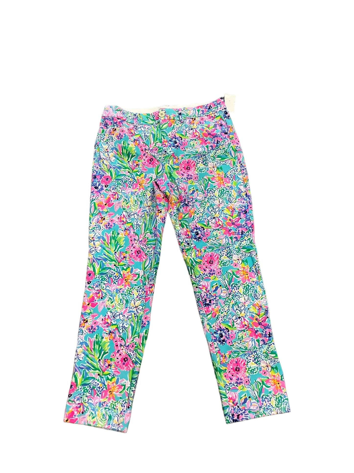 Floral Print Pants Designer Lilly Pulitzer, Size 8