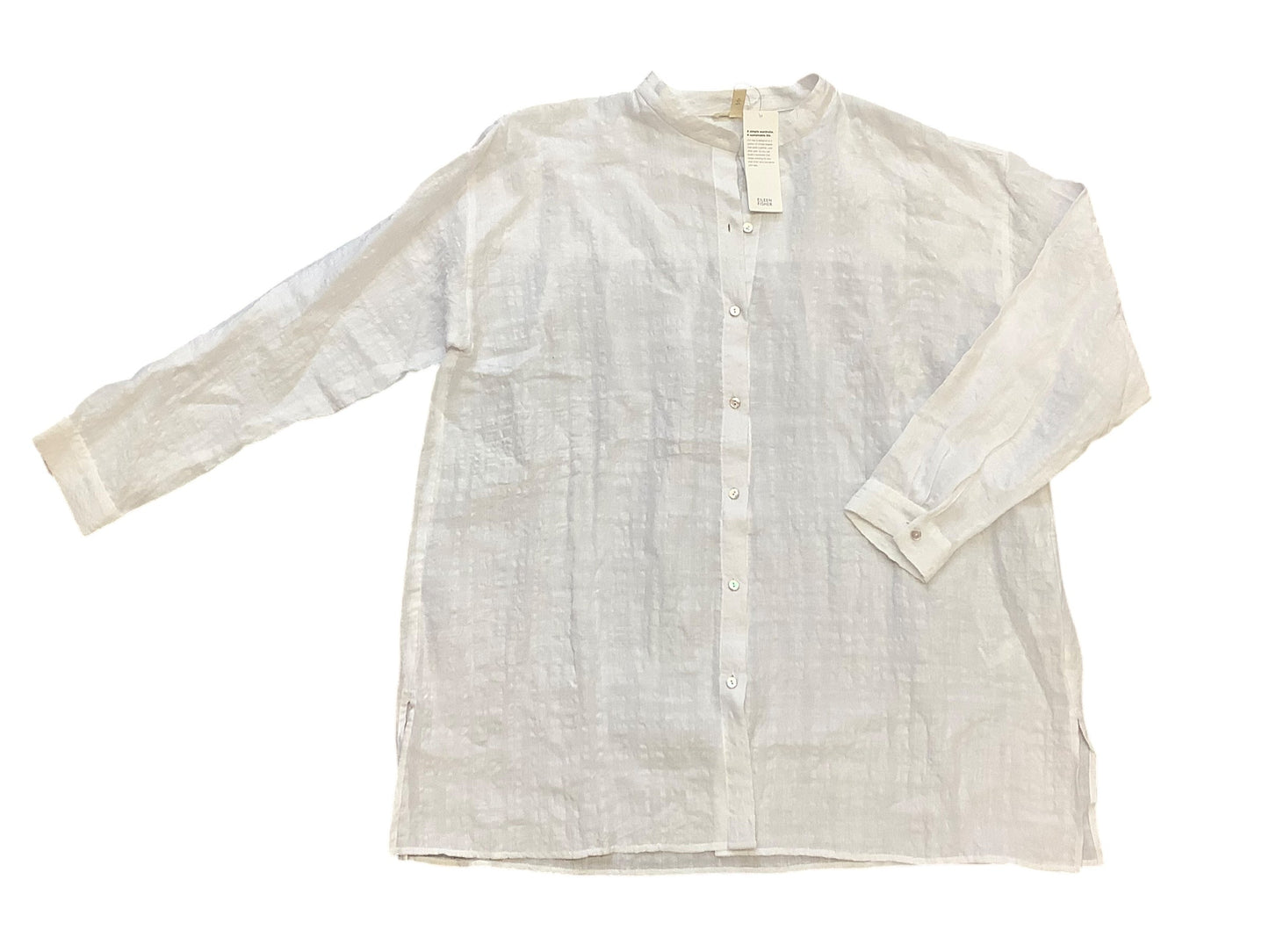 Top Long Sleeve By Eileen Fisher In White, Size: L