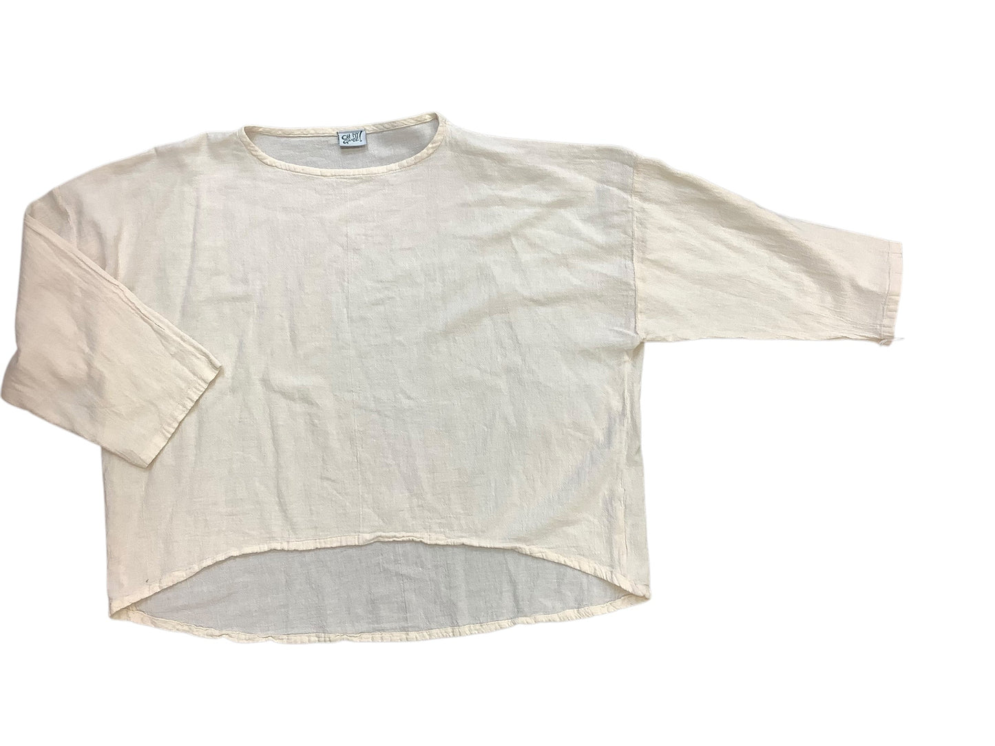 Top Long Sleeve By Oh My Gauze In Cream