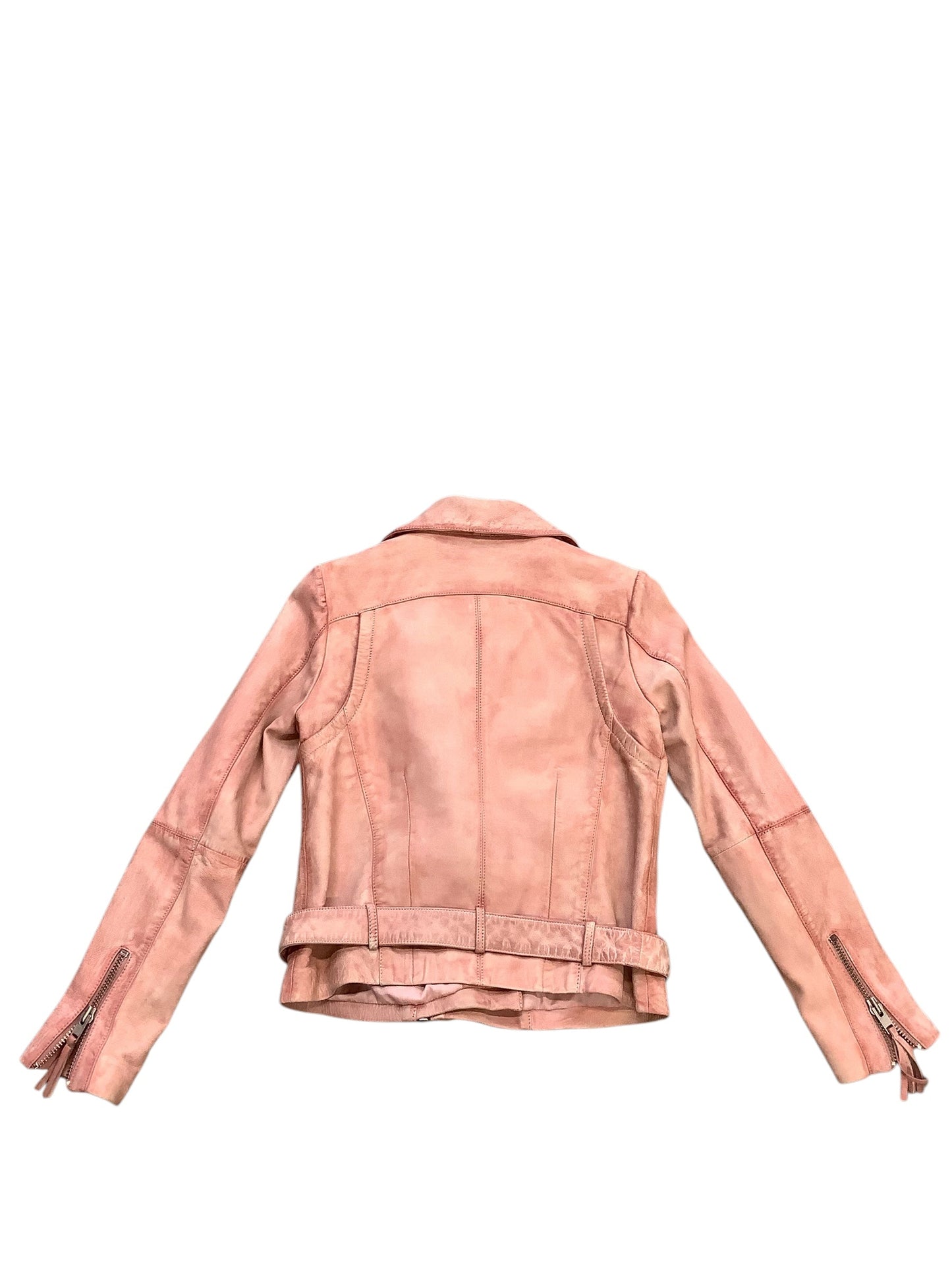 Jacket Moto Leather By Free People In Pink, Size: M