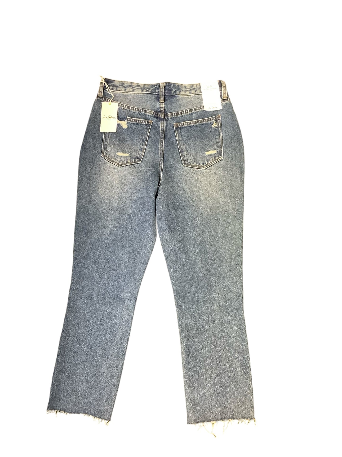 Jeans Straight By Sam Edelman In Blue Denim, Size: 8