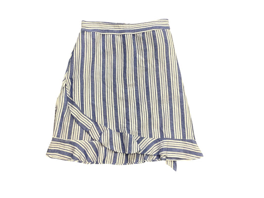 Skirt Mini & Short By Loft In Blue & White, Size: 2