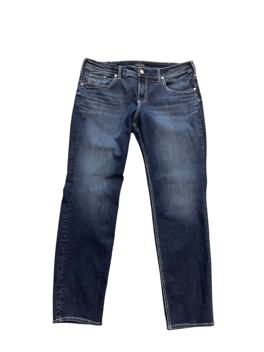 Jeans Straight By Silver In Blue Denim, Size: 18