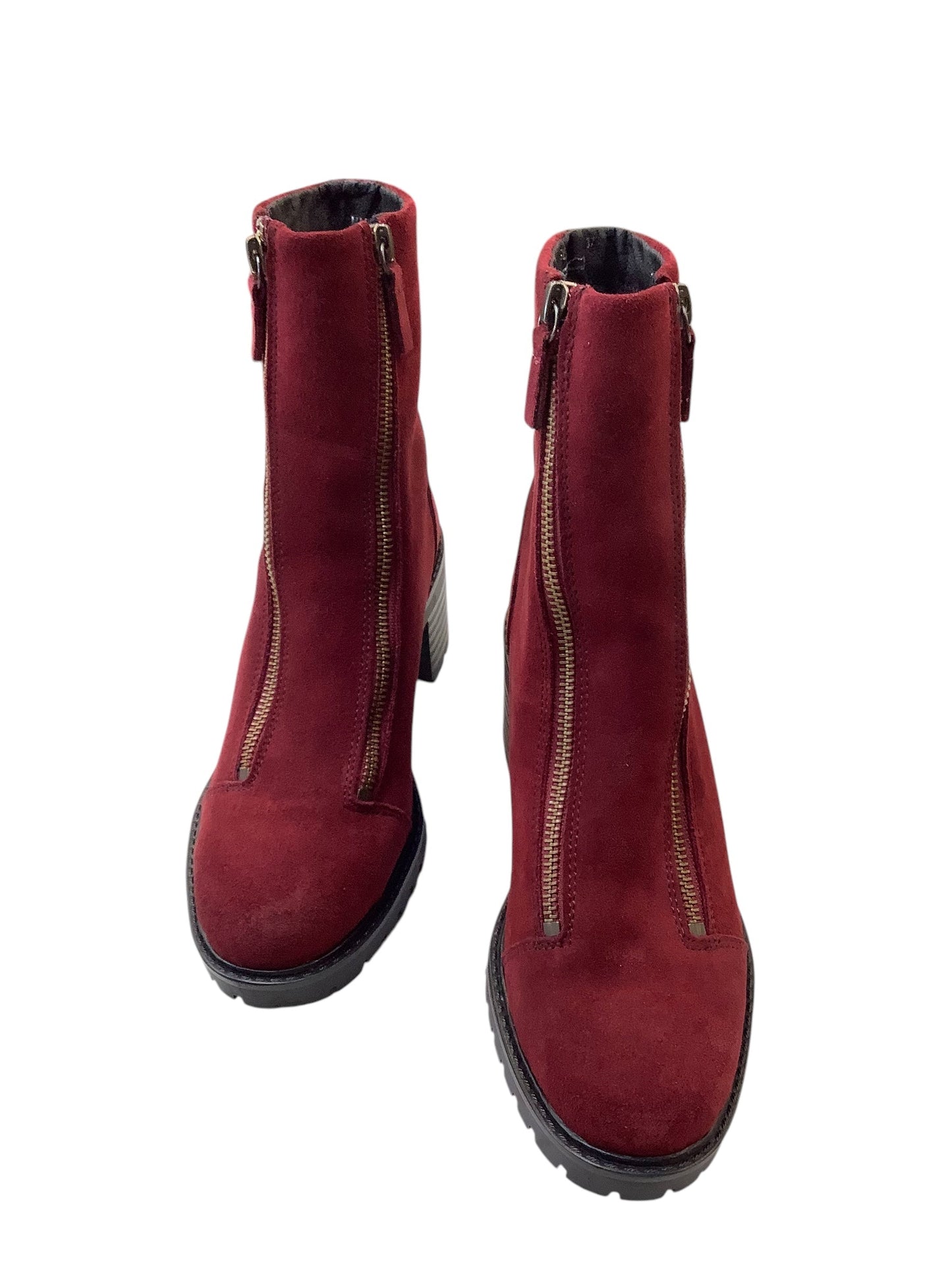 Boots Ankle Heels By Cmc In Red, Size: 6.5