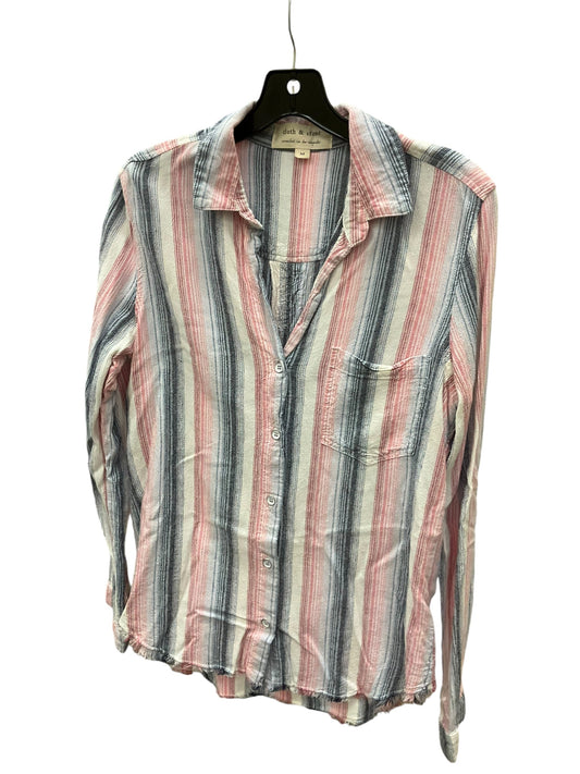 Top Long Sleeve By Cloth And Stone In Striped, Size: M