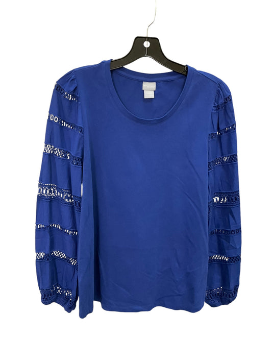 Top Long Sleeve By Chicos In Blue, Size: S