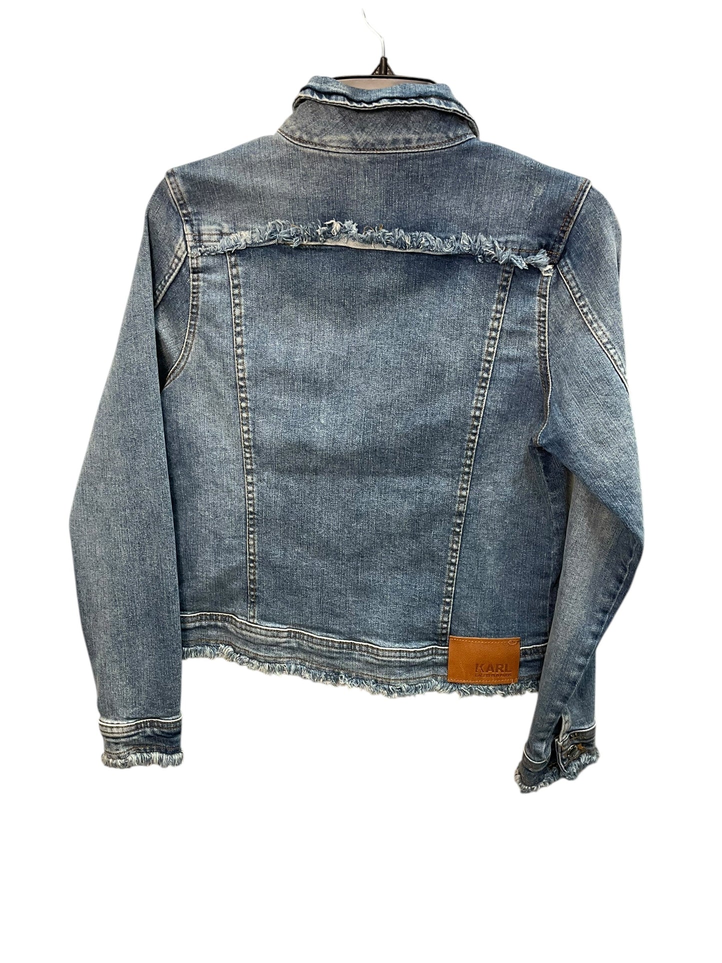 Jacket Denim By Karl Lagerfeld In Denim, Size: Xs