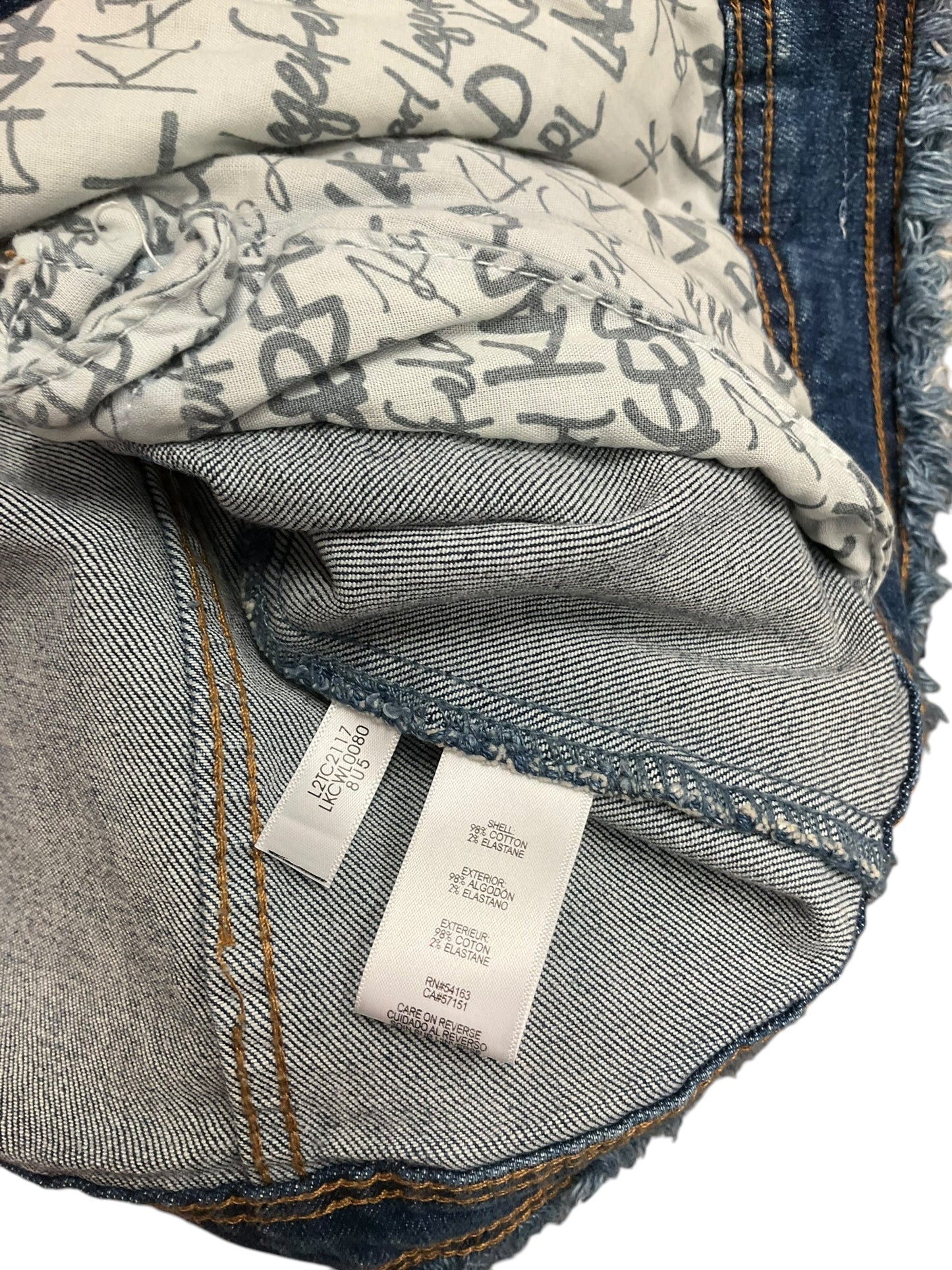 Jacket Denim By Karl Lagerfeld In Denim, Size: Xs