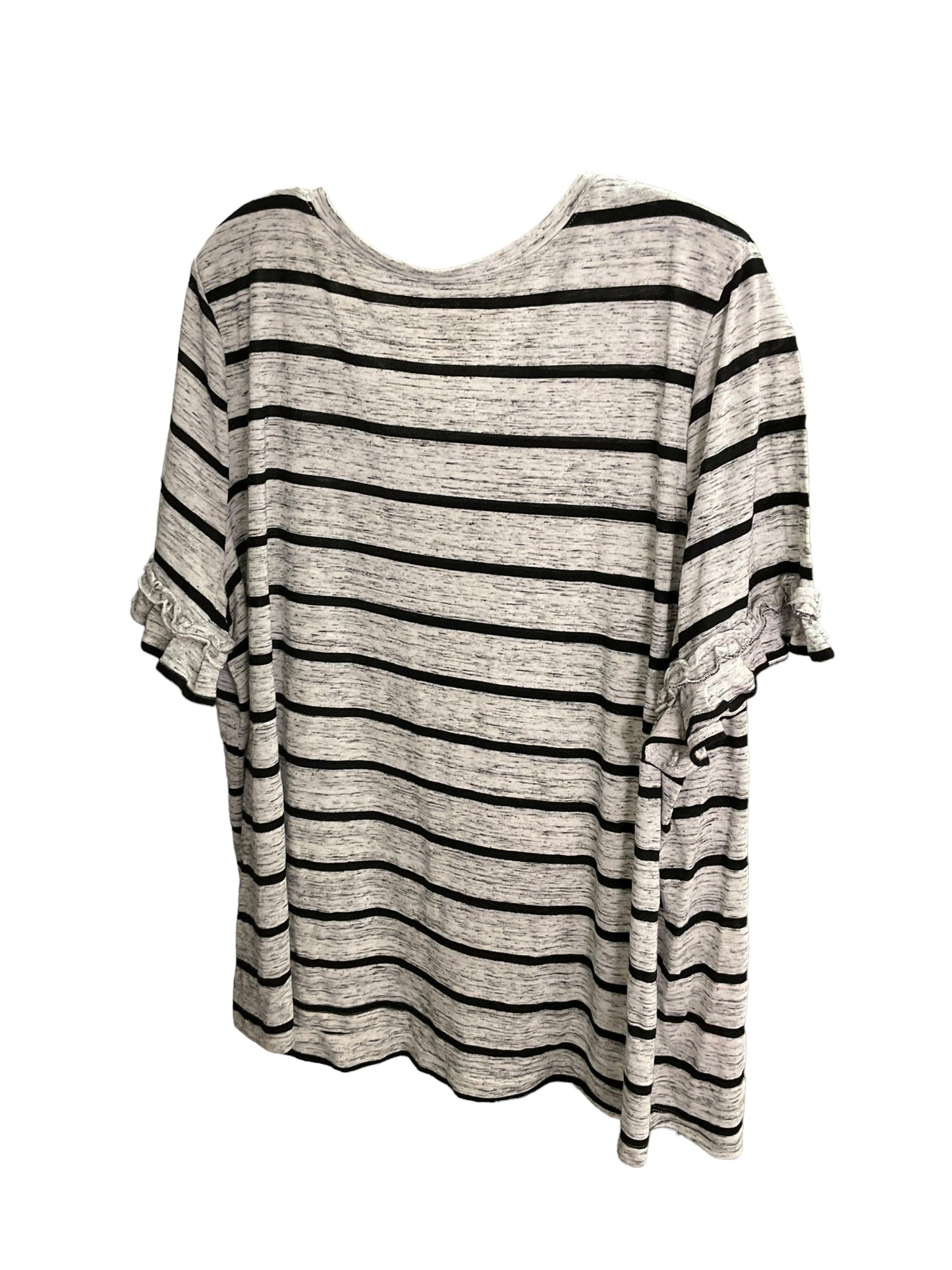 Top Short Sleeve By Lane Bryant O In Striped, Size: 26