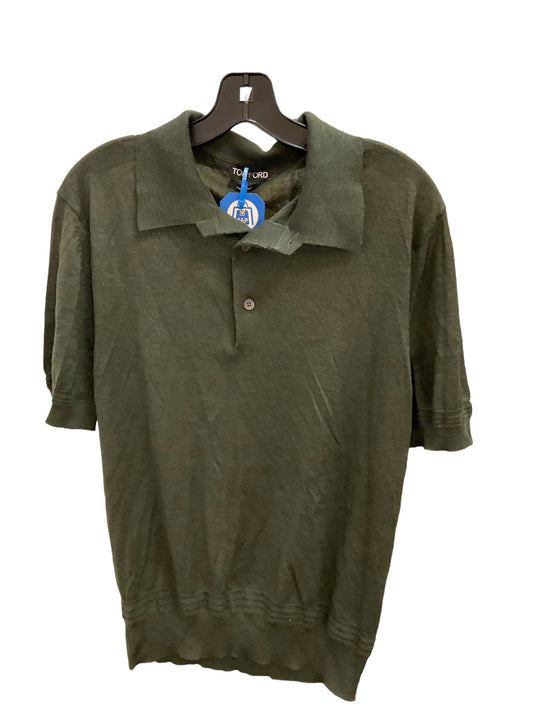 Top Short Sleeve Luxury Designer By Tom Ford In Olive, Size: M