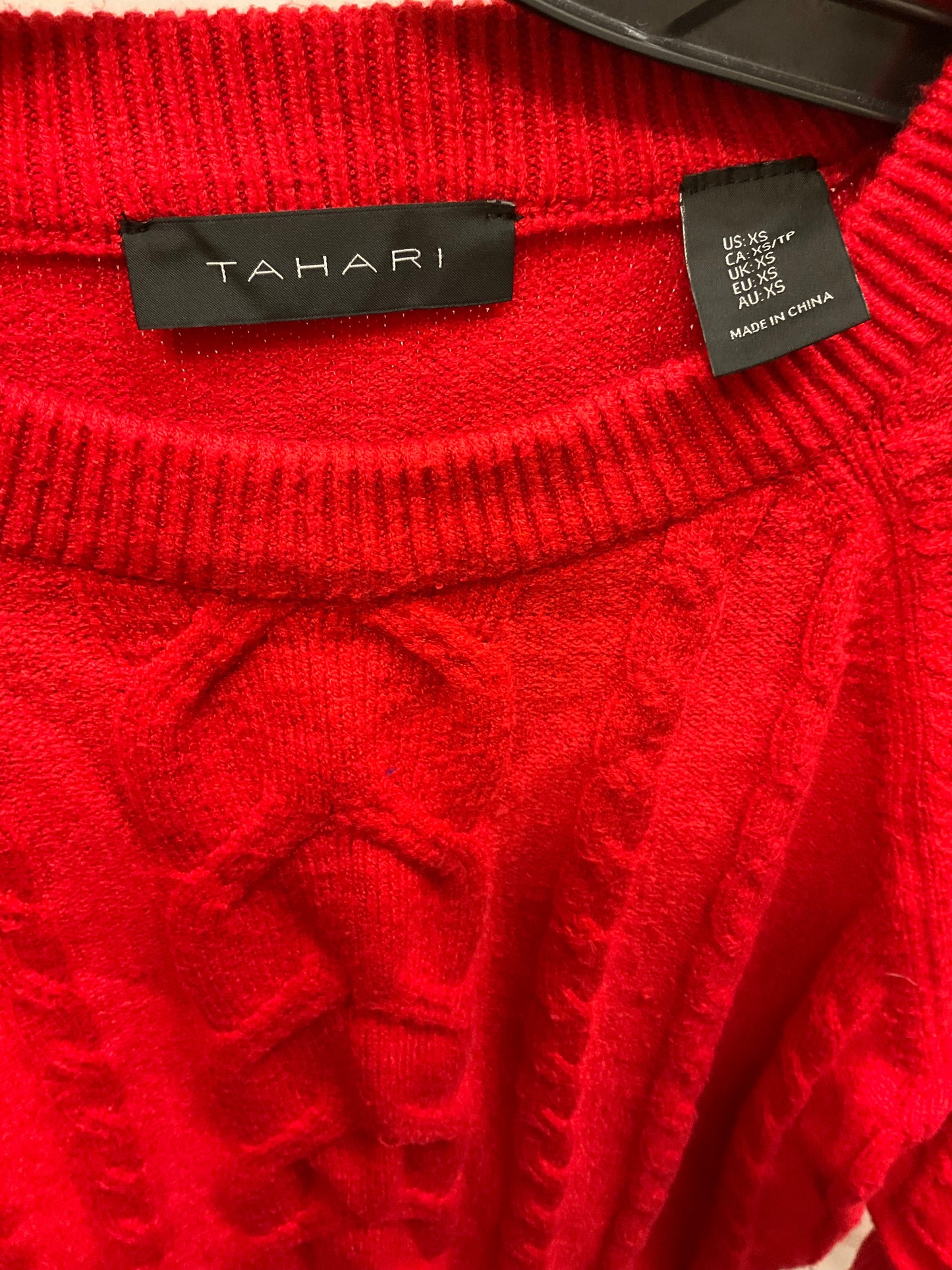 Sweater Designer By Tahari In Red, Size: Xs