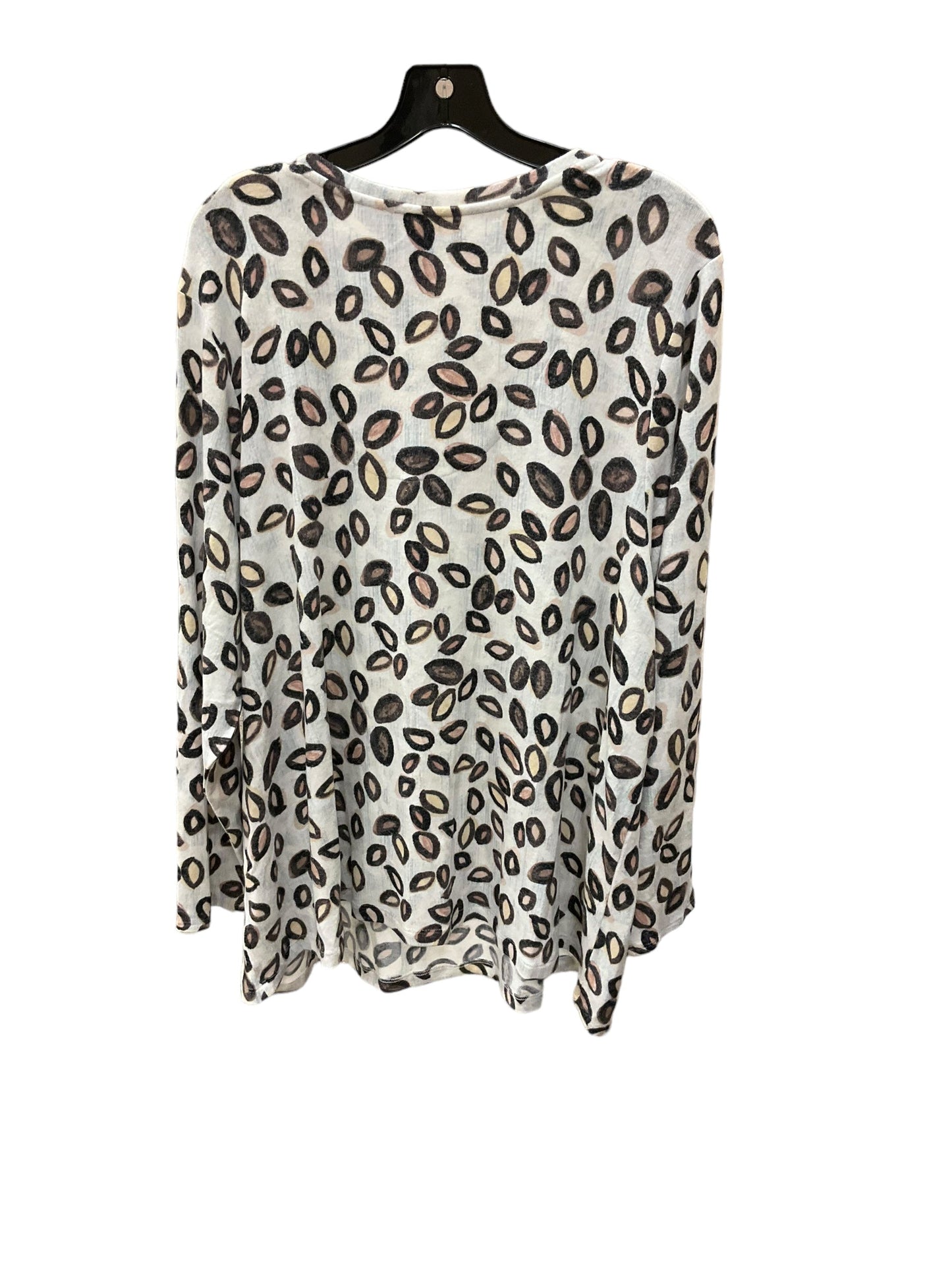 Top Long Sleeve By Nic + Zoe In Animal Print, Size: 2x