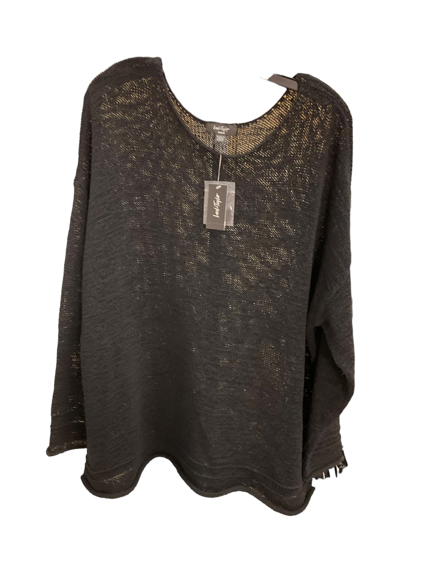 Top Long Sleeve By Lord And Taylor In Black, Size: 2x