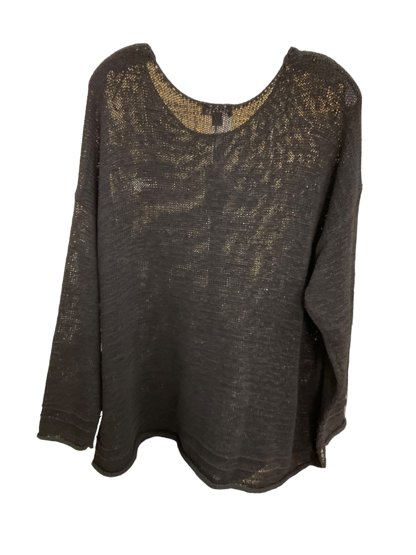 Top Long Sleeve By Lord And Taylor In Black, Size: 2x