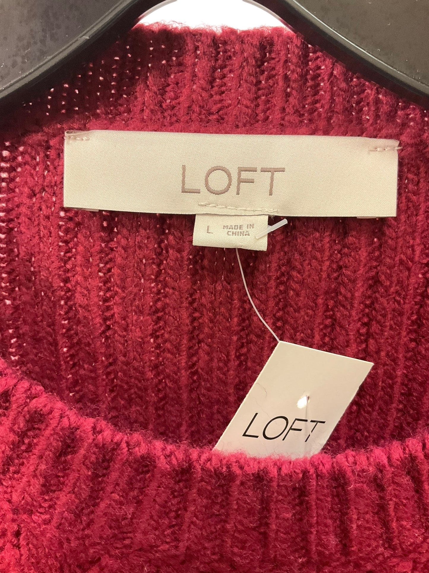 Sweater By Loft In Red, Size: L