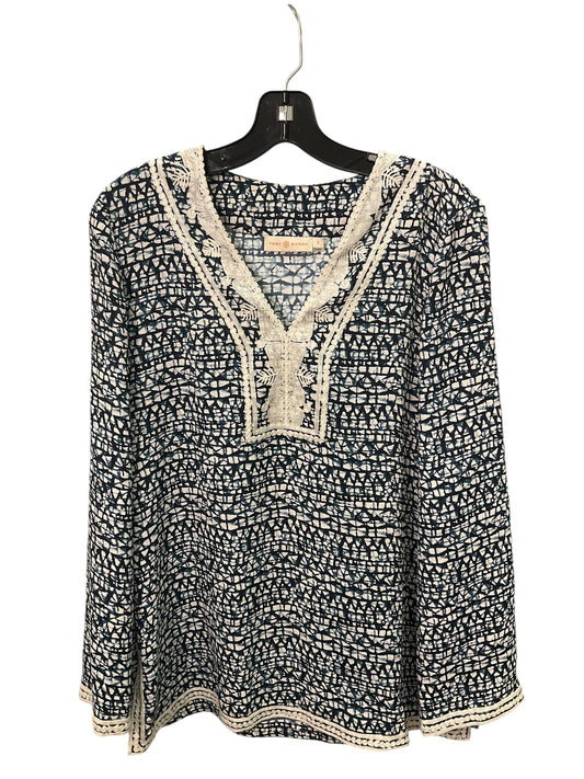 Top Long Sleeve Designer By Tory Burch In Navy, Size: M