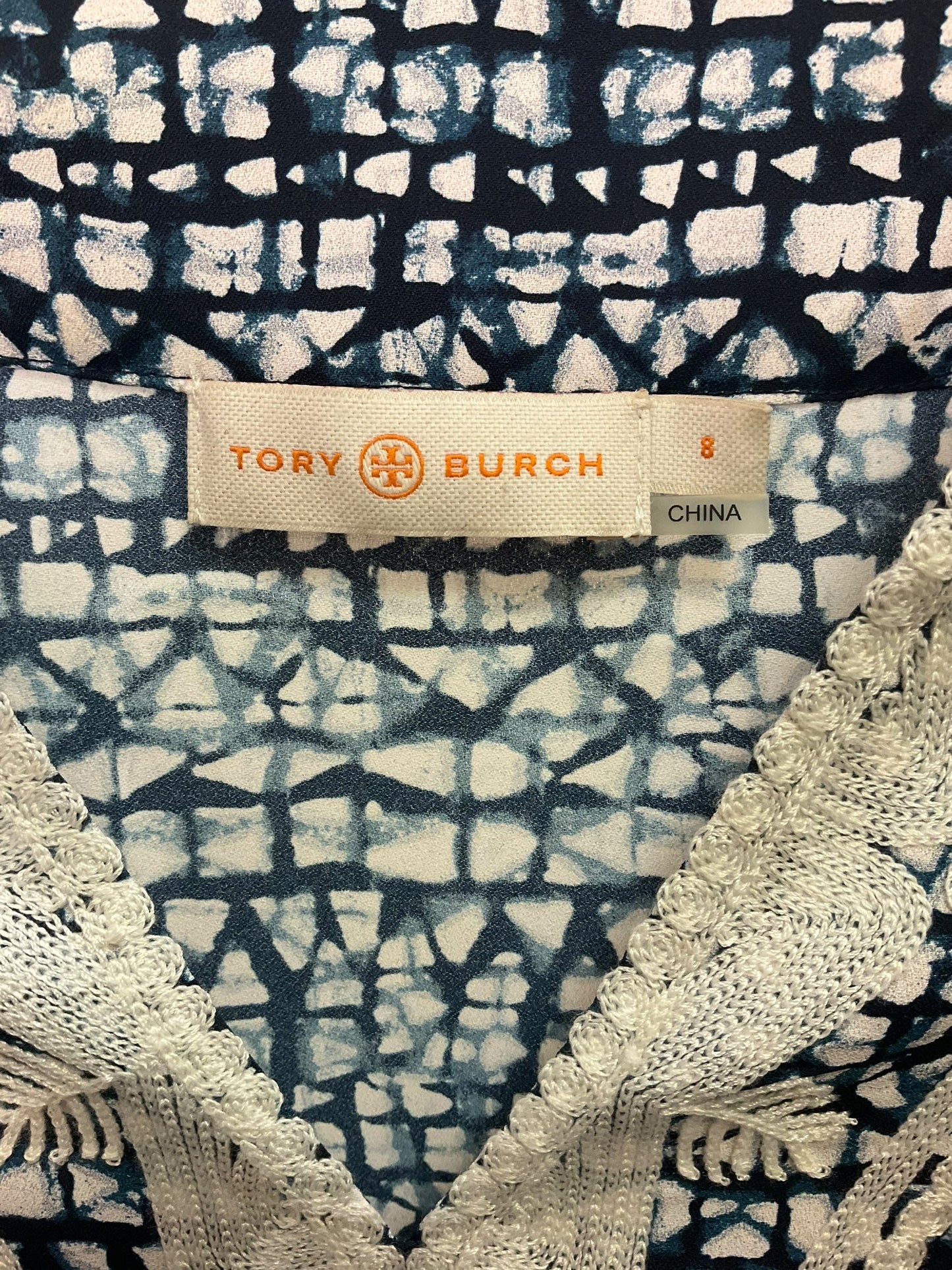 Top Long Sleeve Designer By Tory Burch In Navy, Size: M