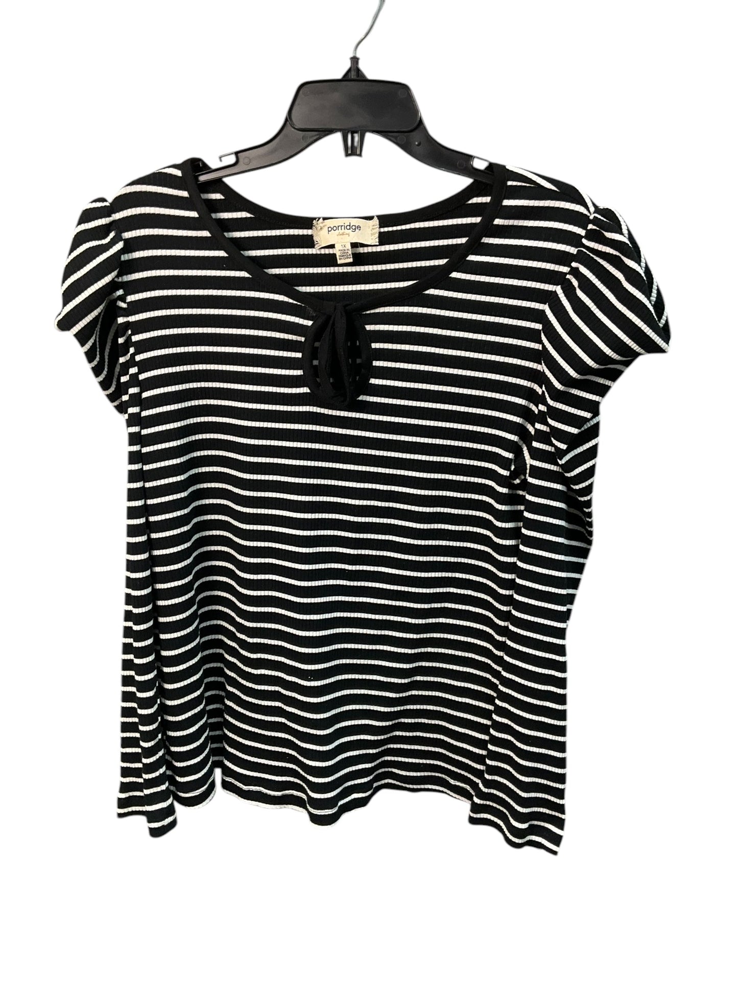 Top Long Sleeve By Porridge In Striped Pattern, Size: 1x