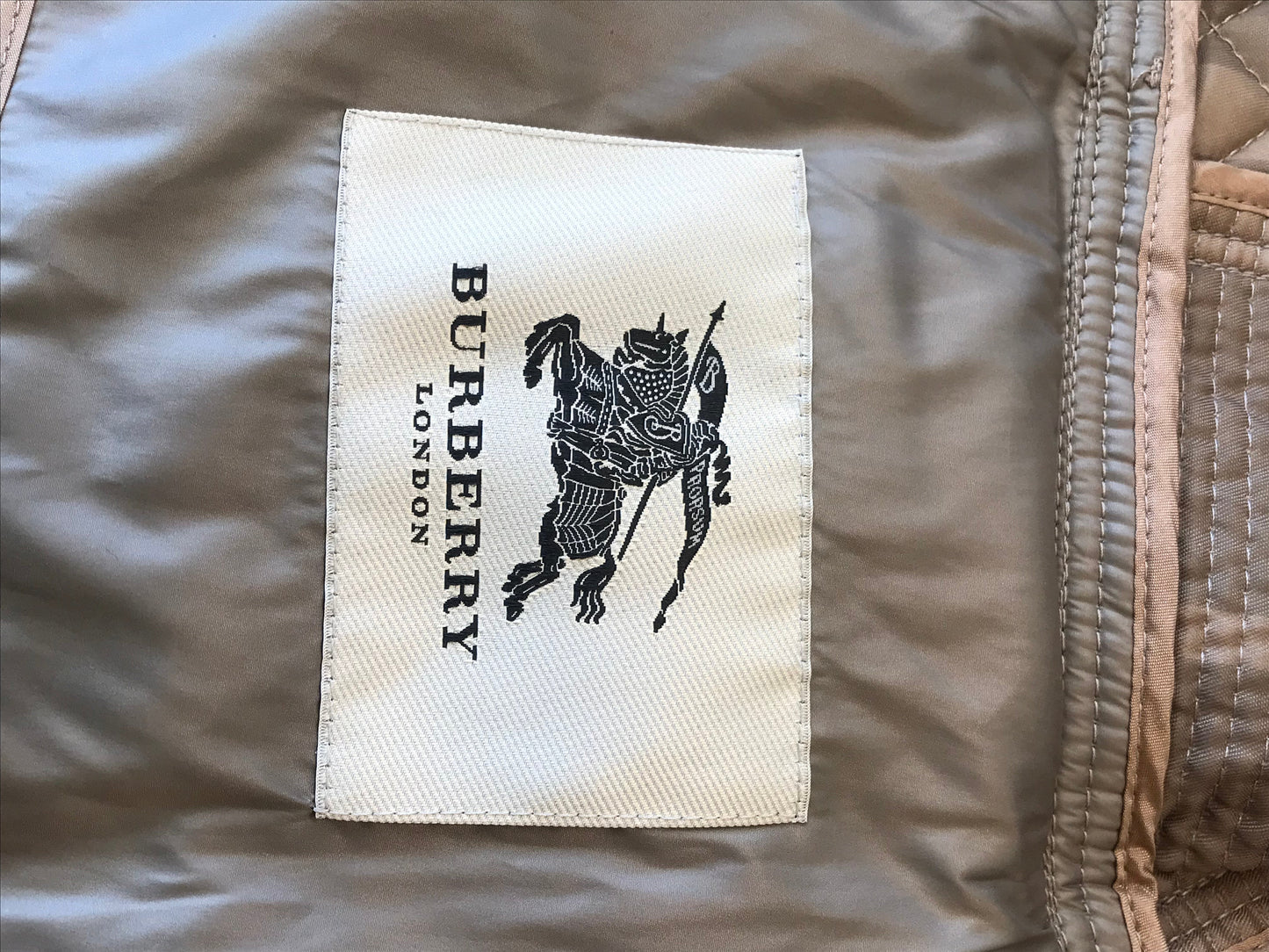 Tan Jacket Luxury Designer Burberry, Size S