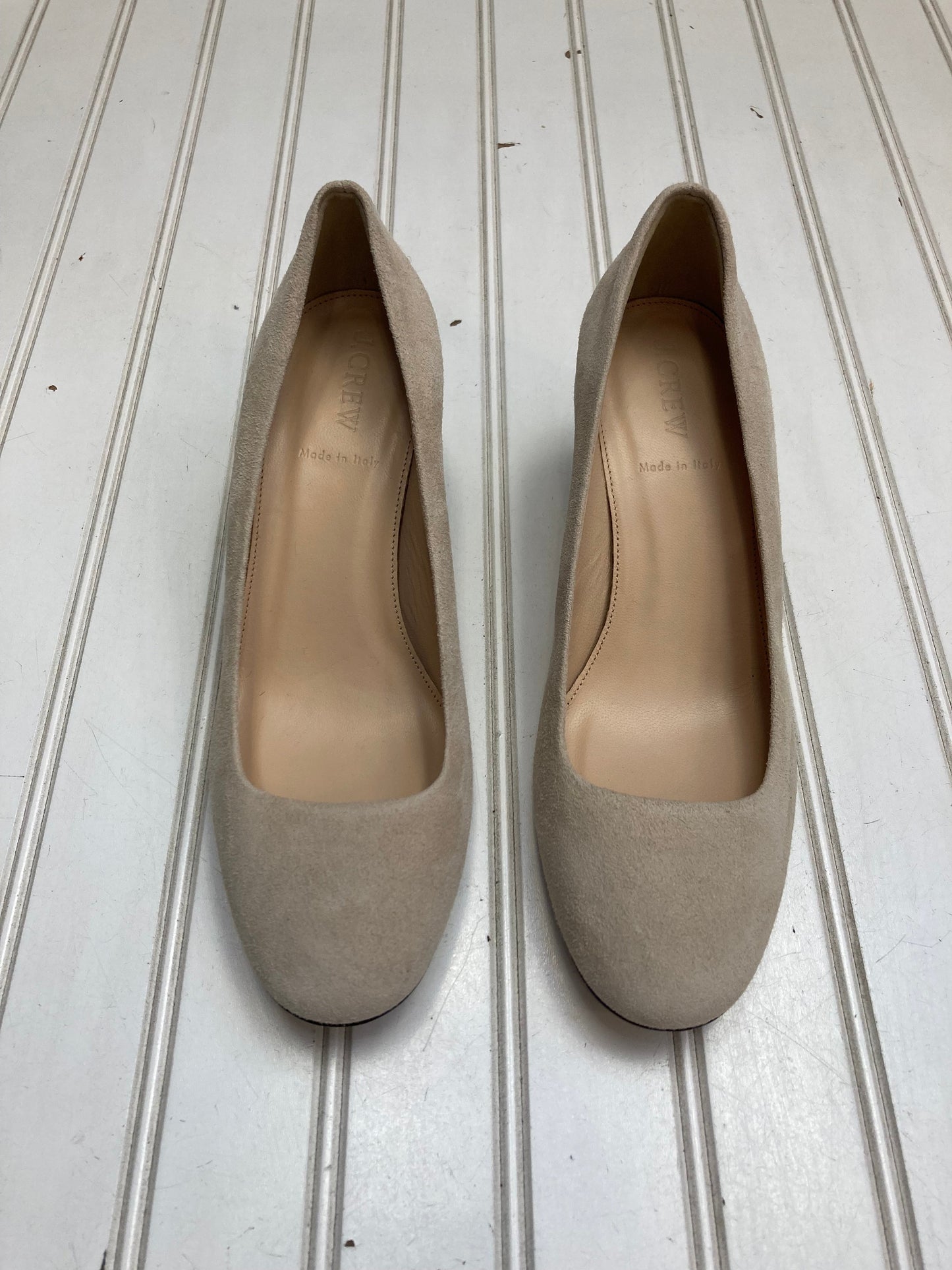 Cream Shoes Heels Block J. Crew, Size 7.5