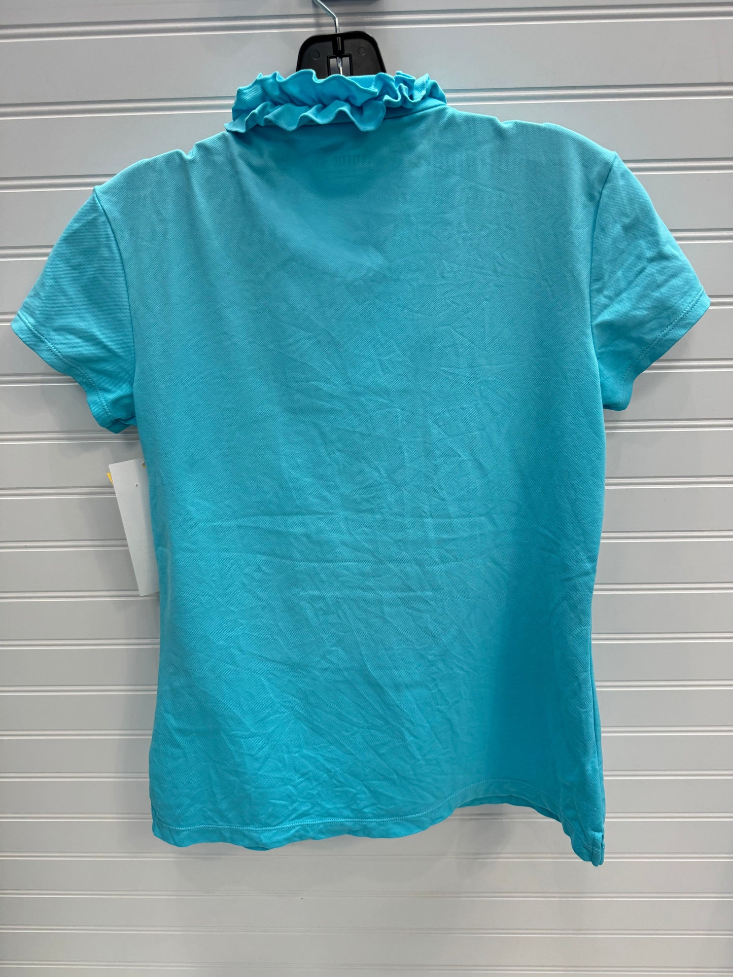 Top Short Sleeve Designer By Lilly Pulitzer In Aqua, Size: S