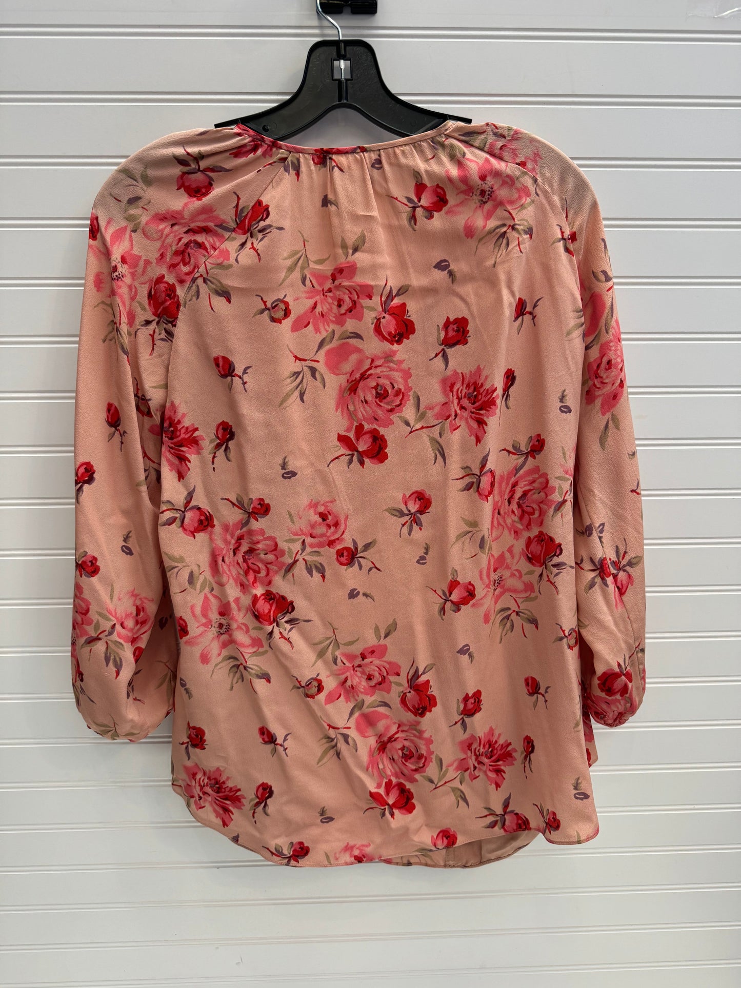 Top Long Sleeve By Rebecca Taylor In Floral Print, Size: S