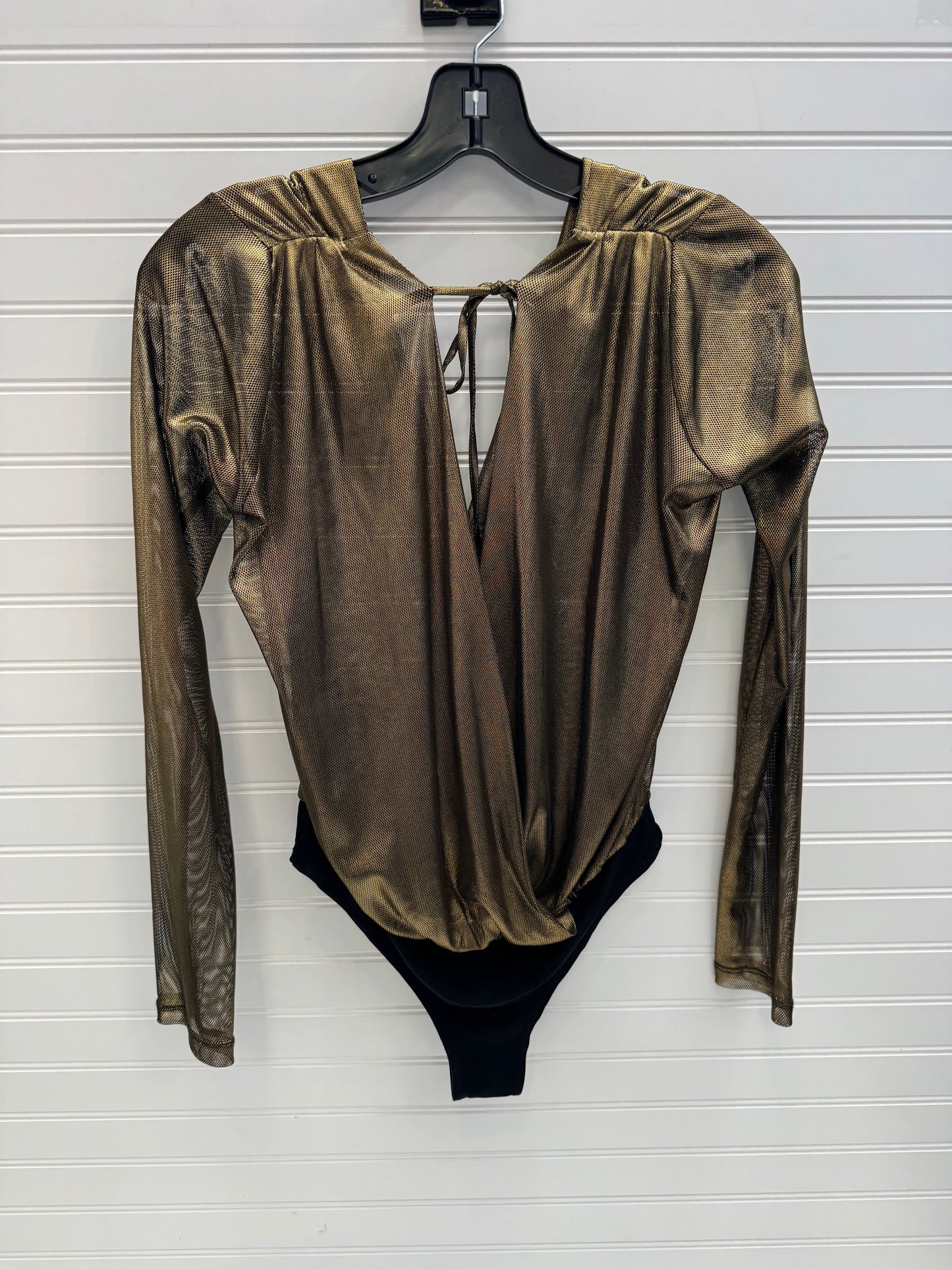 Bodysuit By Bcbgeneration In Black & Gold, Size: M